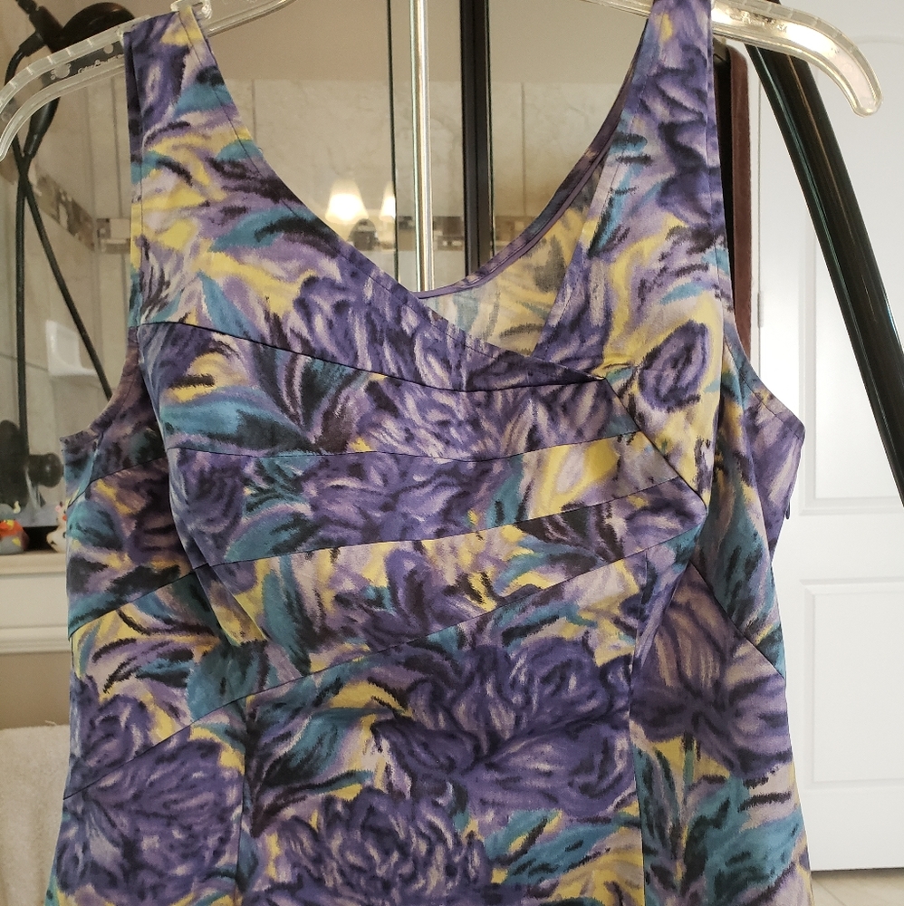 Anthropologie Sleeveless Watercolor Top